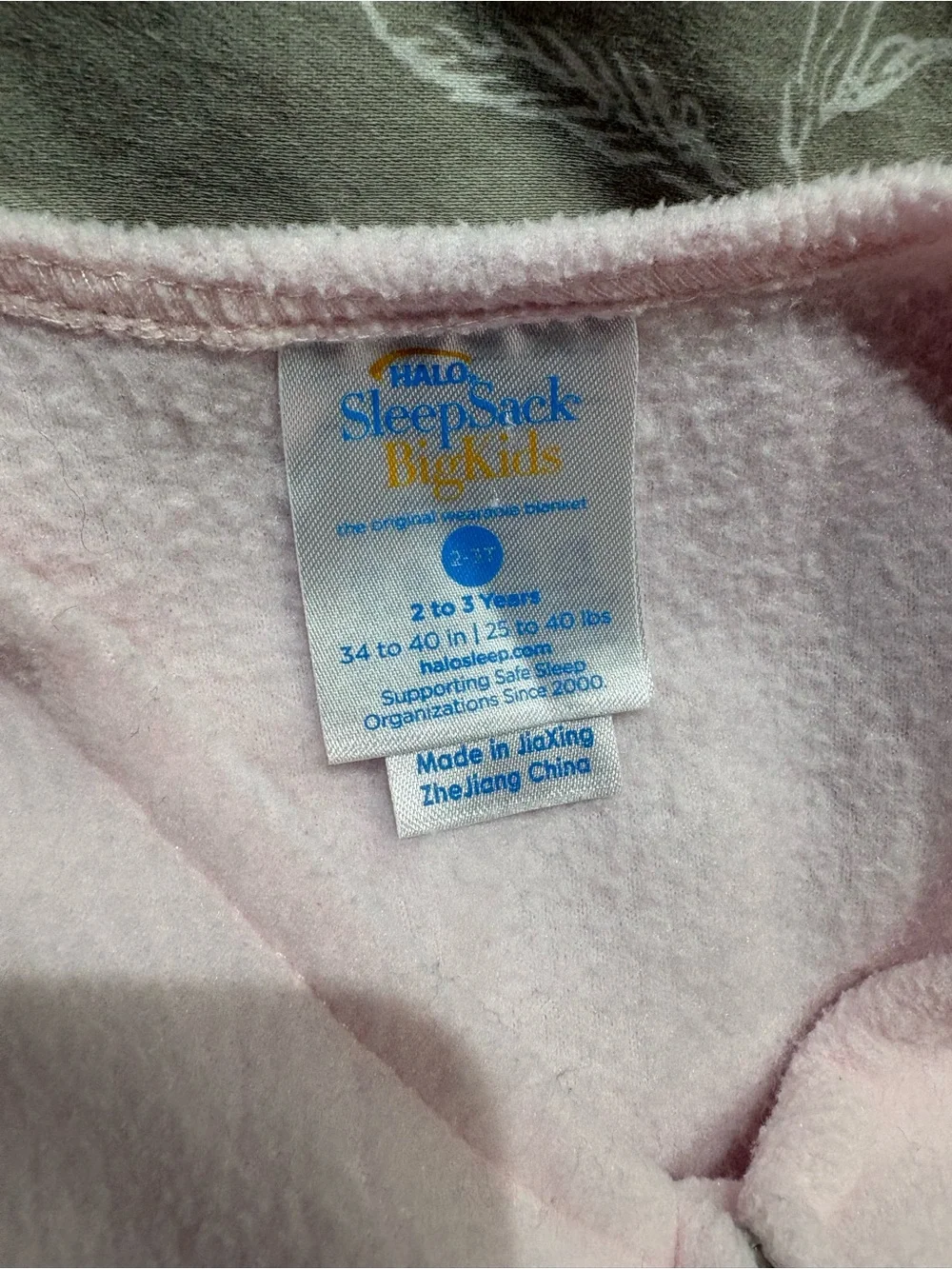 Halo Sleep sack big kids pink fleece 2T 3T